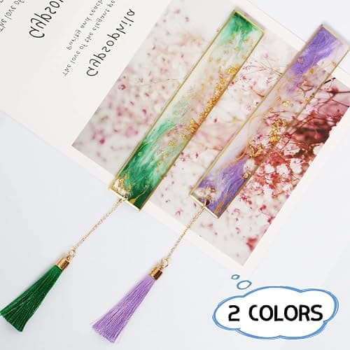 Kaluofan 2PCS Book Marks for Women, Durable Handmade Resin Bookmarks for Mothers, Teachers, Students and Book Lovers on Mother's Day, Teachers' Day, Christmas thumbnail 5