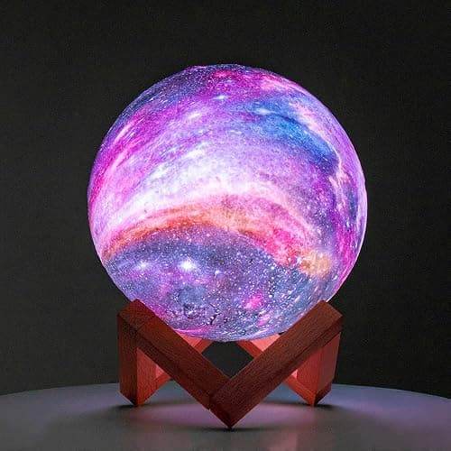 BRIGHTWORLD Moon Lamp Galaxy Lamp 5.9 inch 16 Colors LED 3D Moon Light, Remote & Touch Control Moon Night Light Christmas Gifts for Girls Boys Kids Women Birthday thumbnail 7