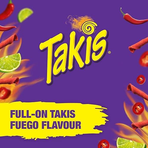 Takis Fuego Spicy Chili Pepper and Lime Rolled Tortilla Chips Loaded with Fiery Tangy Flavour, Crunchy Corn Snack, 280 Grams thumbnail 4
