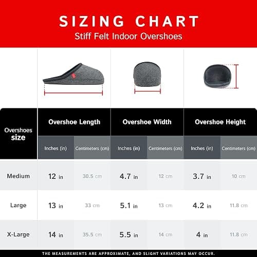 The Felt Store Indoor Overshoes for Men and Women – Winter Boot Covers, Slip-Resistant Felt Shoe Covers for Cold Weather, Snow, and Holiday Use thumbnail 5