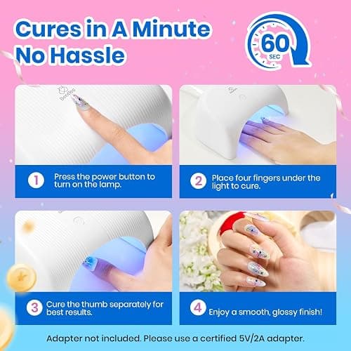 Beetles Gel Nail Polish Kit with U V Light and Nail Drill - 55Pcs Gel Nails Kit 32 Color LuliCore Polka Set with Base Top Coat Professional Manicure Set Home Salon DIY Gifts for Women thumbnail 5