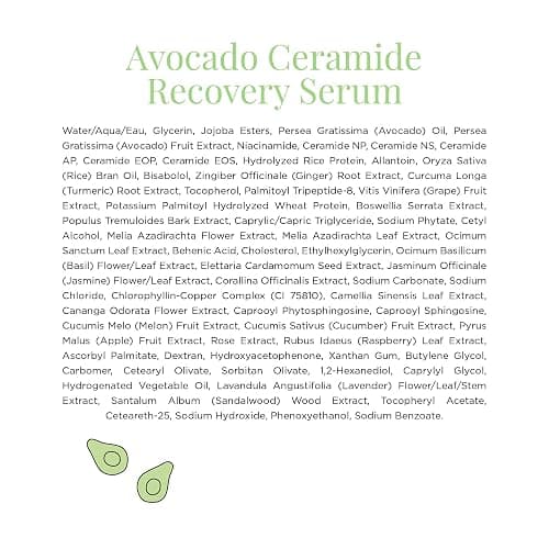 Glow Recipe Avocado Ceramide Serum - Soothing, Hydrating Face Serum for Women & Men, Redness Relief & Skin Barrier Repair - Lightweight, Milky Korean Skincare for Dry, Sensitive Skin (30 ml) thumbnail 9