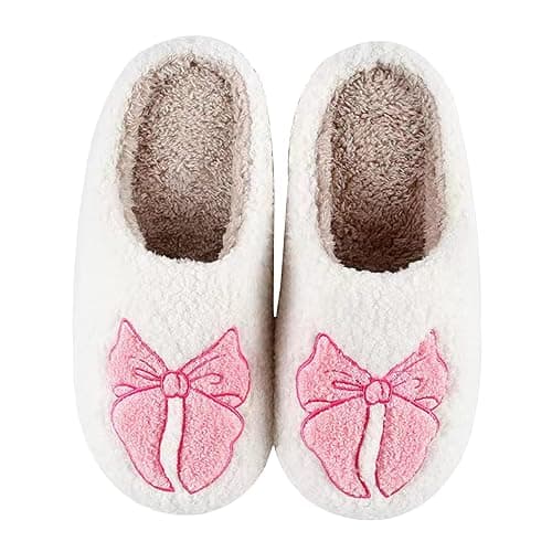 Slippers for Womens Mens Cute Cartoon Slippers Plush Warm Memory Foam Shoes - Image 1