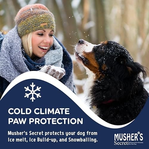 Musher's Secret All-Natural Dog Paw Balm, All-Season Paw Protector, 60g | Moisturizing paw balm for dogs, protects from hot pavement, ice and rough terrain, invisible barrier, all-season paw care thumbnail 3