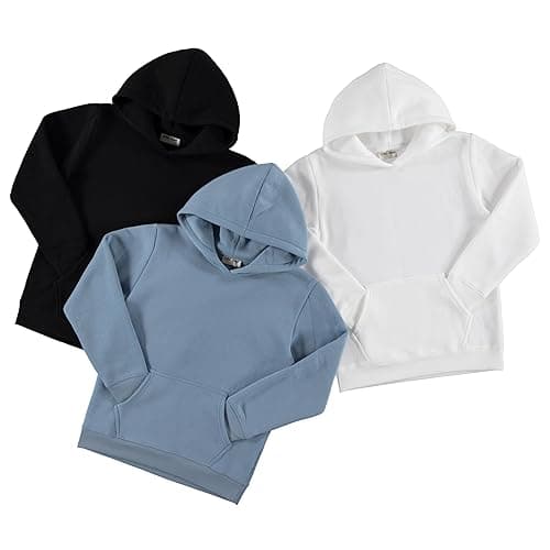 PURE CHAMP Boys Hoodies 3 Pack Fleece Pullover & Zip-Up Sweatshirts for Boys Kids Youth Plain Basic Everyday Wear Sizes 4-20 thumbnail 3