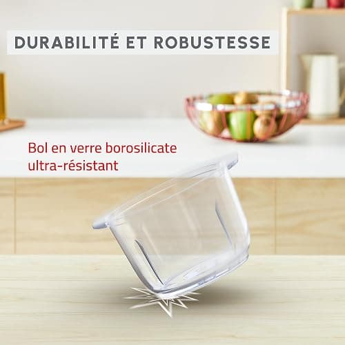 Moulinex Choppeo, Hachoir avec bol en verre, Capacité utile de 1L, Verre borosilicate, 2vitesses, Java Pepper DJ602110 thumbnail 5