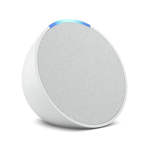 Amazon Echo Pop (newest model), Our smallest Alexa speaker, Fits in any room, Glacier White - Glacier White - Device only