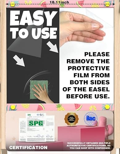 Joyooss Art Easel for Kids Easel for Toddlers,Adjustable Standing Wooden Easels Kids Whiteboard & Chalk Board Kids Dry Erase Board,Art Easel for Kids Easel for Toddlers 2-4 Years thumbnail 7