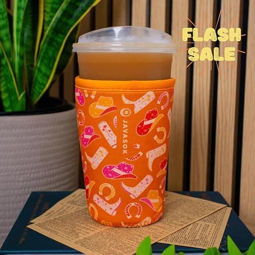 Sok It JavaSok Iced Coffee & Cold Soda Insulated Neoprene Cup Sleeve (Cowgirl Couture, Small: 16-20oz) thumbnail 3