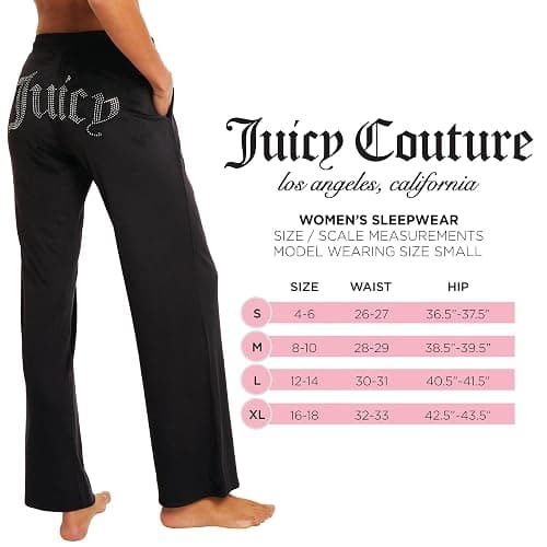 Juicy Couture Women's Velvet Fleece Lounge Pajama Pant with Rhinestones thumbnail 5