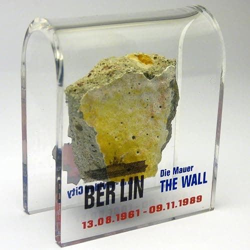 Original Piece of the Berlin Wall - Authentic Souvenir from the Real Wall in Germany Mounted in Acrylic Display (Small (2"X2"), Divided City) thumbnail 4