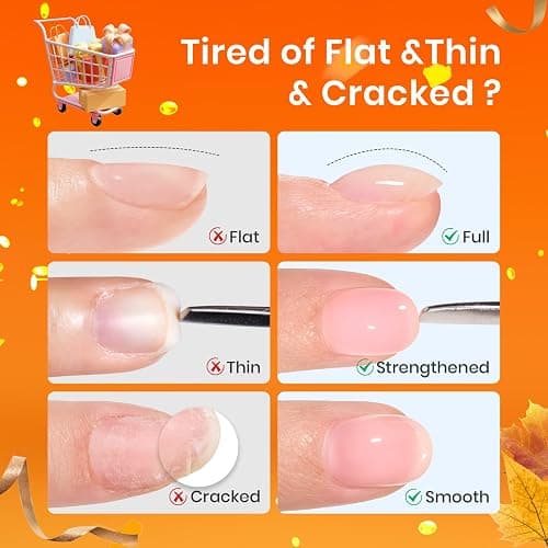 Beetles Clear Builder Gel for Nails 7 in 1 Nail Builder Strengthener Gel Clear Color Builder Extension Nail Gel for Holiday Nail Art Design for Girls thumbnail 2