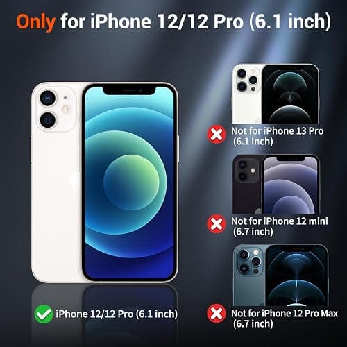 SUPFINE Magnetic for iPhone 12 Case/iPhone 12 Pro Case (Compatible with MagSafe)(Military Grade Drop Protection) Slim Translucent Matte Shockproof with Anti-Fingerprint Phone Case,Black thumbnail 2