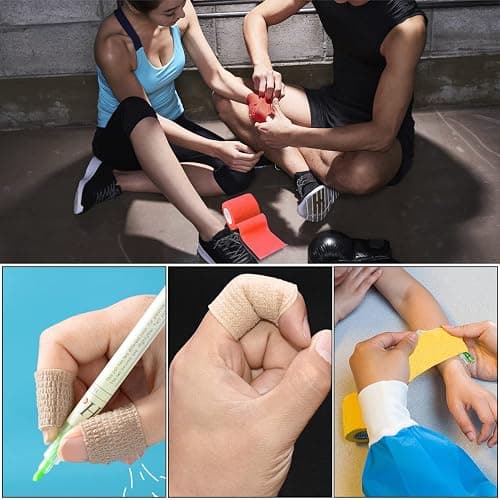 6pcs 2in Self Adhesive Bandage Wraps, Vet Wraps, 12 Colors to Choose, 5 Yard Self Adherent Wraps for Sports, Wrist, Ankle and Swelling thumbnail 7