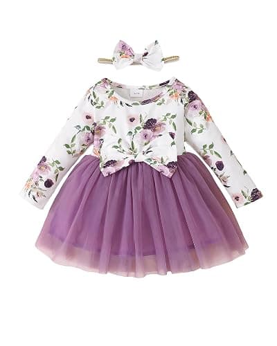 Baby Girl Dress Newborn Toddler Girl Fall Winter Dress Tutu Tulle Dresses for Girls - Image 1