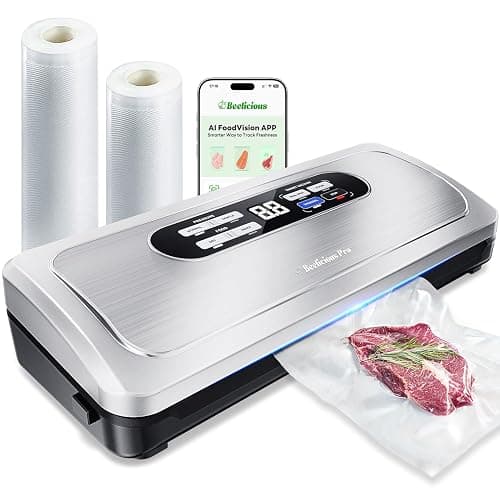 Vacuum Sealer Machine with AirLock ProSeal System, 10-in-1 Vacuum Sealer for Food, Dry & Moist Modes, Compact Design with Digital Timer, Built-in Cutter & Roll Storage, Stainless Steel - Image 1