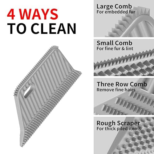 Lint Remover 3-Pack,Lint Shaver Cleaner Pro,Carpet Rake,Lint Brush,Fur Removal Tool,Portable Carpet Scraper,Clothes,Car Mats,Couch,Pet Bed,Furniture thumbnail 4