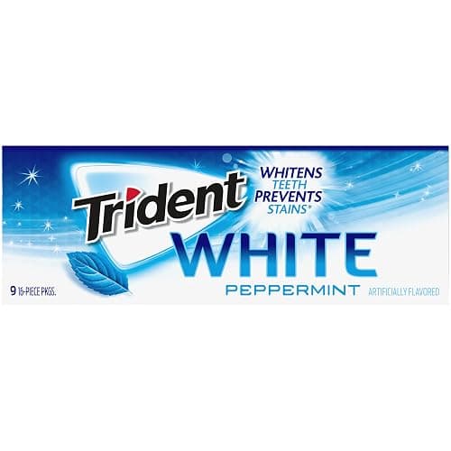 Trident White Peppermint Sugar-Free Chewing Gum, 9 Packs of 16 Pieces (144 Total Pieces) - Peppermint - 16 Count (Pack of 9) thumbnail 13