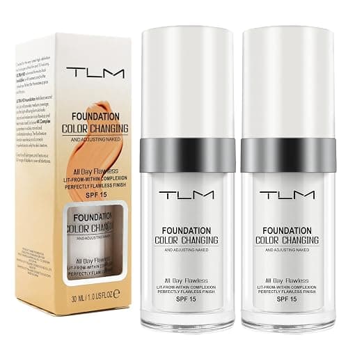 YEUGSCKA Color Changing Foundation, 2 Pack, Liquid, Moisturizing, Sunscreen, 30ml - Image 1