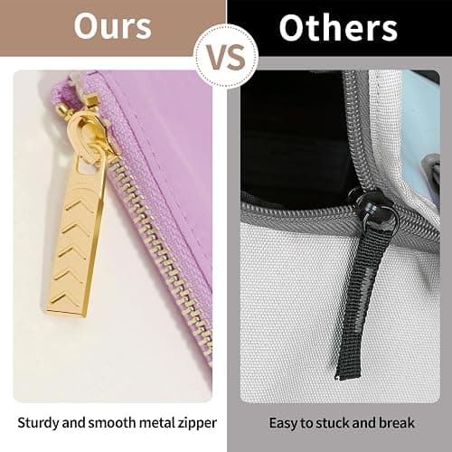 Hovmwey Keychain Wallet, Detachable Dual Pouch Wristlet Wallets for Women Men, Portable Mini Zip Around Small Wallet Coin Purse thumbnail 5