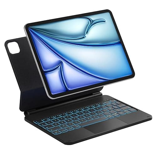 Inateck Housse Clavier magnétique pour iPad Air 11" M3/M2 (2024-2025), Air 5e/4e gen 10,9", Pro 11" (1re-4e gen) : Support Cantilever Flottant, rétroéclairage 7 Couleurs et trackpad - Image 1