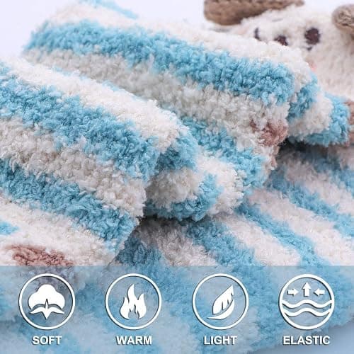 Plush Slipper Socks Women - Colorful Warm Fuzzy thumbnail 4
