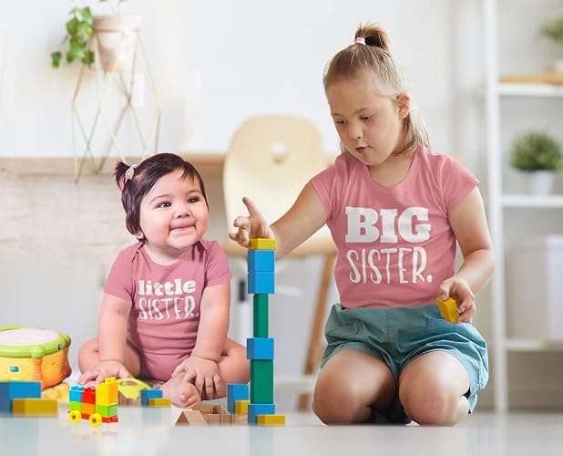 Unordinary Toddler big sister little sister matching outfits shirt gifts girls newborn baby set thumbnail 2
