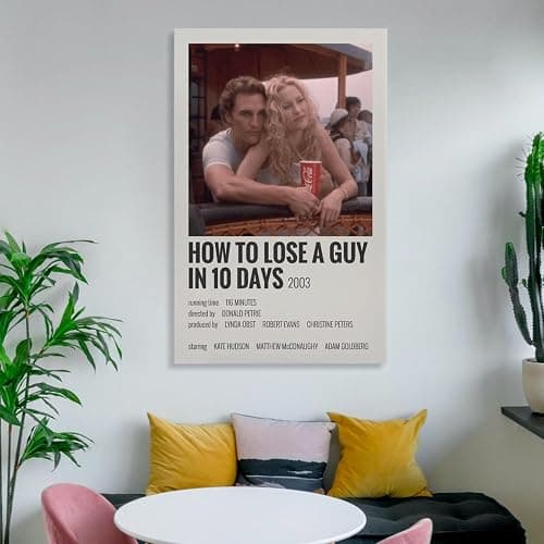 Room Aesthetic Poster Classic Movie How to Lose A Guy in 10 Days Movie Posters Cool Artwork Wall Art Home Decor Gift Ideas Prints Poster Decorative Painting Canvas Wall Art Living Room Posters Bedroo thumbnail 6