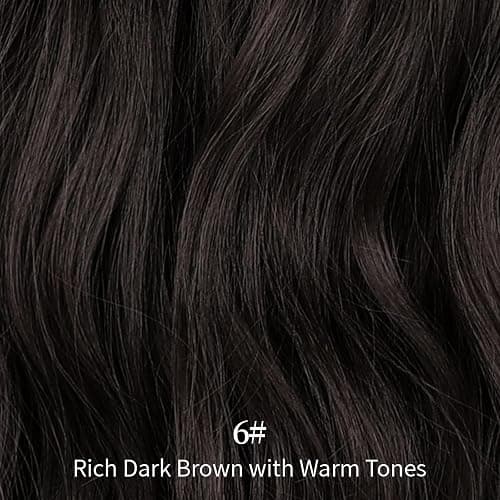 KooKaStyle Invisible Wire Hair Extensions with Transparent Wire Adjustable Size 4 Secure Clips Long Wavy Secret Synthetic Hairpiece 20 Inch 120g Rich Dark Brown with Warm Tones for Women thumbnail 6