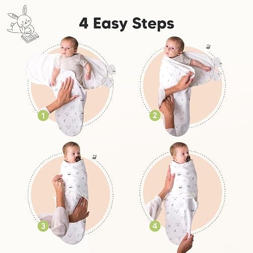 KeaBabies 3-Pack Organic Baby Swaddle Sleep Sacks - Swaddles for Newborns, Infant 0-3 Months, Baby Girls, Boys, Soft & Snug Newborn Sleep Sack, Nursery Swaddling Blankets (Nordic) thumbnail 3