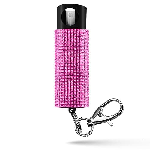 Guard Dog Security Bling it On Pepper Spray Keychain with Safety Twist Top Mini and Easy Carry Lightweight and Fashionable Maximum Police Strength OC Spray 16 Feet Range 0.5 fl oz - Image 1