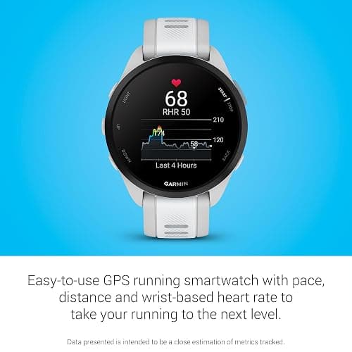 Garmin Forerunner 165, Running Smartwatch, Colorful AMOLED Display, Training Metrics and Recovery Insights, Whitestone thumbnail 4