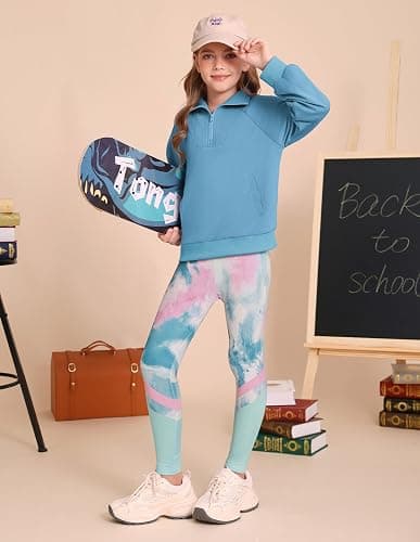 GRACE KARIN Girls Fall Outfit Teen 2 Piece Sweatshirt Sweatpant Back To School Tracksuit Fashion Cute Clothes Size 6-12 thumbnail 2