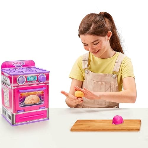 Cookeez Makery Cinnamon Treatz Oven – Interactive Bake & Reveal Oven Playset with Mystery Scented Plush (Cinnamon Pooch, Fondant Feline, or Strawberry Swirl), Mixing Tools, Dough, & Accessories, 5+ thumbnail 4