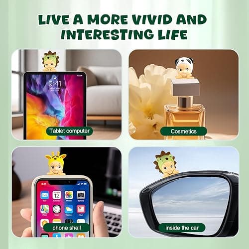 LIZMSIE 144pcs Clear Adhesive Tape for Smiski, 4 Shapes Compatible with Sonny Angel, Double Sided Adhesive Dots for Sonny Angel Hippers, Stickers for Smiski Hippers Phone Accessory thumbnail 5