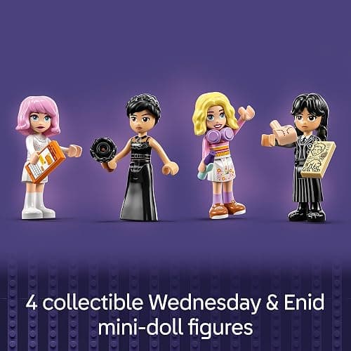 LEGO Wednesday & Enid's Dorm Room Playset - Building Toy for Pretend Play with 4 Minifigures - Wednesday Addams Doll for Kids, Girls & Boys, Ages 10+ - Gift Idea for Birthday - 76781 thumbnail 4