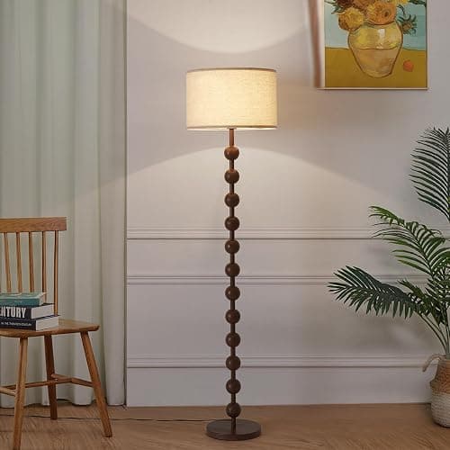 Fetason Modern Dimmable Floor Lamp with Remote Control for Living Room Bedroom, Red Wood Pattern Tall Standing Lamp Light for Home Office Dining Room with Fabric Shade thumbnail 8