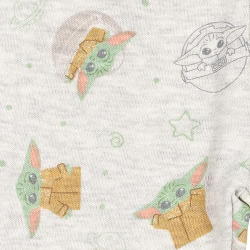 STAR WARS The Child Baby Bodysuits Sleep N' Play Coverall Pants Hat and Bibs 8 Piece Outfit Set Newborn to Infant thumbnail 7