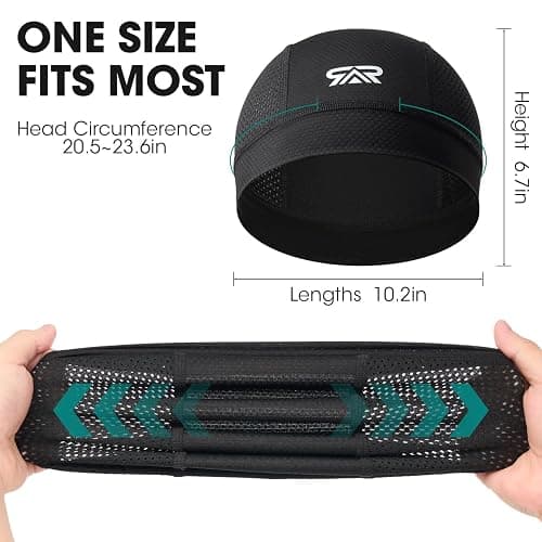 THINDUST 3Pcs Breathable Mesh Skull Cap,Lightweight Quick Dry Sports Helmet Liner for Men Women, Cooling Cycling Beanies thumbnail 5