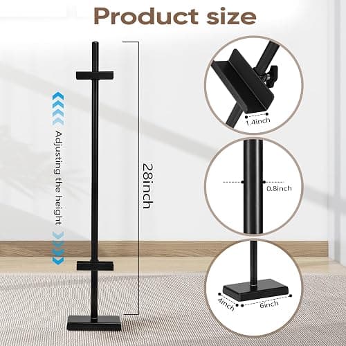 dakewang Adjustable Tabletop Easel Stand for Picture Frames, Picture Easels for Display, Gold Easel, Picture Frame Stand, Adjustable Art Easel.(30inch,Black) thumbnail 2