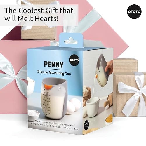OTOTO Penny Penguin Silicone Measuring Cups for Cooking - 500ml Cute Measuring Cups for Baking, BPA-Free, Microwave Safe, Penguin Gifts, Cute Kitchen Accessories, Funny White Elephant Gifts thumbnail 7