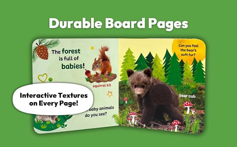 Touch & Feel: Forest Babies - Board Book for Toddlers With Peek-Through Holes thumbnail 3
