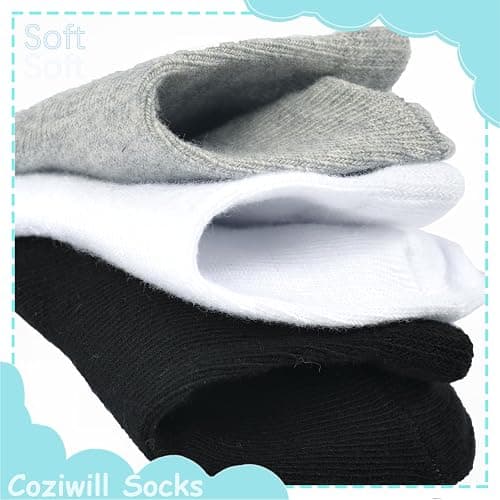 Baby Socks Infant White Crew Socks Baby Girls Soft Newborn Dress Sock Boys Baptism 0-12 Months 10 Pack thumbnail 5