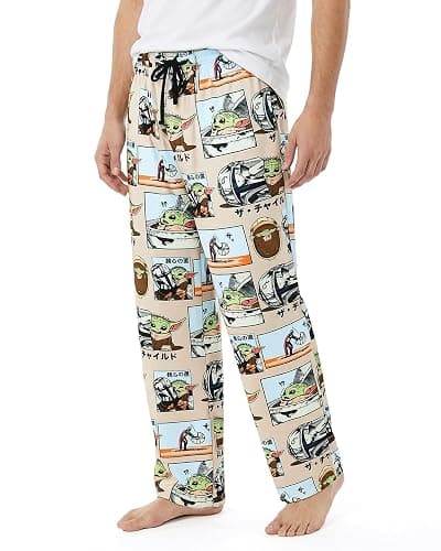 Disney Star Wars Pajama Pants The Mandalorian Comic Panel Sleepwear - Image 1