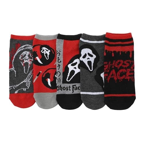 Bioworld Ghostface Character Art Women's 5-Pair Ankle Socks - Image 1