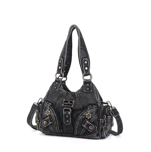 Angel Kiss Purses for Women Small Hobo Shoulder Bags Vagen Leather Multi-Pocket Tote Bag with Zipper thumbnail 7