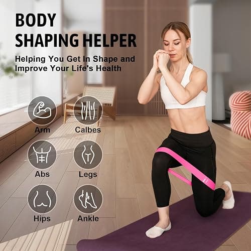 Resistance Bands for Working Out, Exercise Bands Resistance Bands Set with 5 Resistance Levels, Multi-Colored Workout Bands for Indoor & Outdoor Fitness, Leg Strength Training, Yoga thumbnail 3