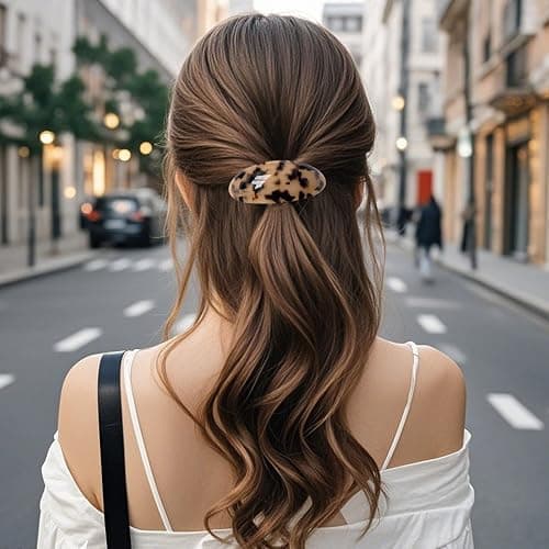 FDHBDF 3 Stück Acetat-Haarspangen, große Vintage-Damen-Haar-Accessoires, französische Schildkrötenspangen für dickes Haar, Mädchen-Accessoires für dickes Haar thumbnail 6