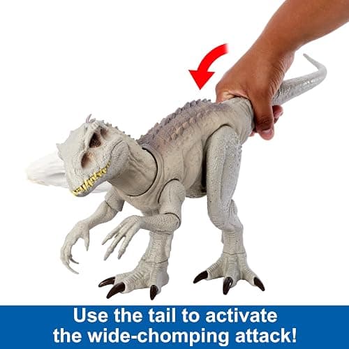 Mattel Jurassic World Indominus Rex Dinosaur Toy with Lights, Sounds & Motion, Camouflage 'n Battle I-Rex, 21 Inches Long with Digital Play thumbnail 4