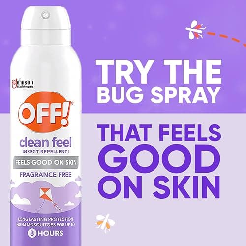 OFF! Clean Feel Picaridin Insect & Mosquito Repellent Bug Spray, 5 oz, 2 pk | Aerosol Spray, 20% Picaridin Formula, Fragrance Free, Lightweight, Long Lasting Protection from Mosquitoes, Flies, Ticks thumbnail 6